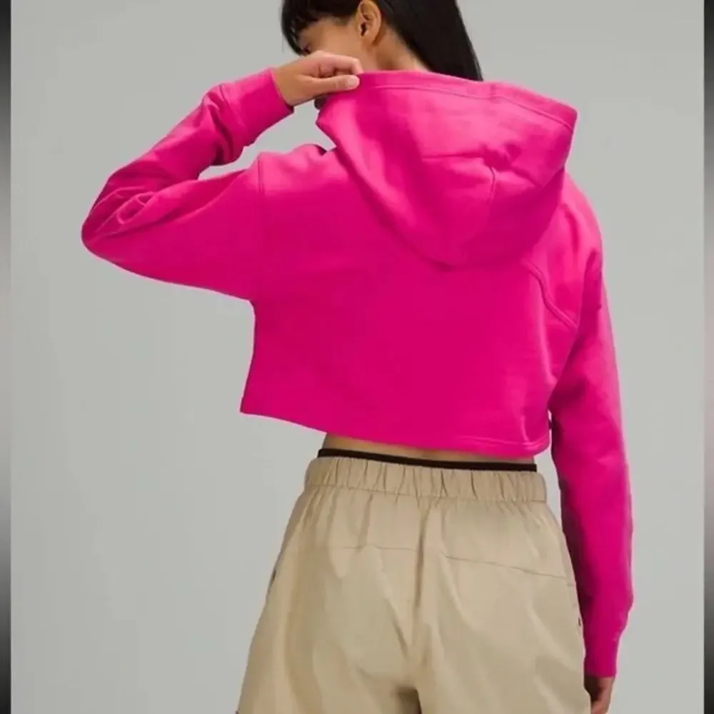 Lululemon All Yours Cropped Hoodie Sonic Pink size 18